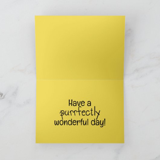 Vroeger kleurrijke kattenkat kaart (Binnen)