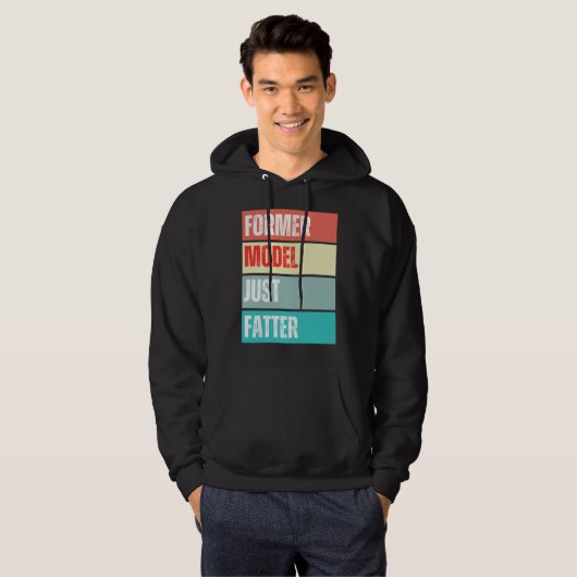 Vroeger model Gewoon Dikker Grappig Quote Hoodie (Voorkant volledig)