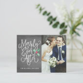 Vroeger na de feestdag Foto bedankt Feestdagenkaart (Staand voorkant)