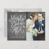 Vroeger na de feestdag Foto bedankt Feestdagenkaart (Voorkant / Achterkant)