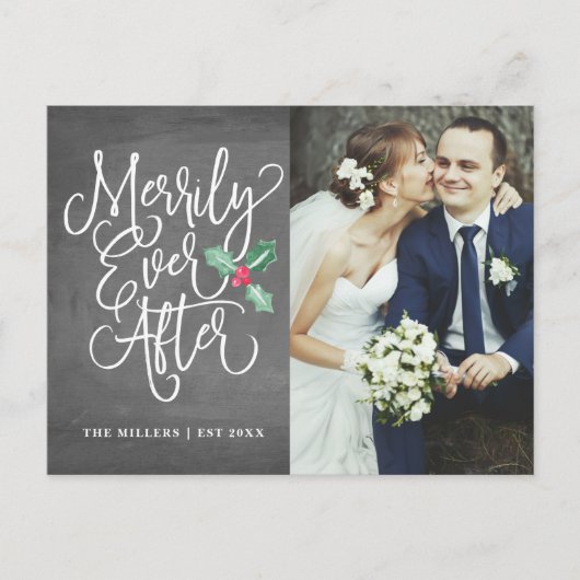 Vroeger na de feestdag Foto bedankt Feestdagenkaart (Voorkant)