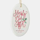 Vroeger na de huwelijksfeestdag in de Pas getrouwd Keramisch Ornament (Rechts)