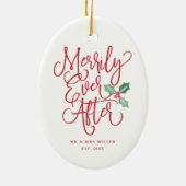 Vroeger na de huwelijksfeestdag in de Pas getrouwd Keramisch Ornament (Achterkant)