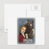 Vroeger rijk, kocht een paard briefkaart (Voorkant / Achterkant)