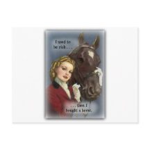 Vroeger rijk, kocht een paard