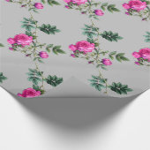 Vroeger Romantic Rosa Cloudy Day Cadeaupapier (Hoek)