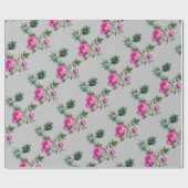 Vroeger Romantic Rosa Cloudy Day Cadeaupapier (Vlak)