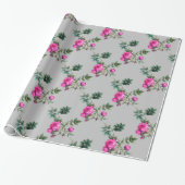 Vroeger Romantic Rosa Cloudy Day Cadeaupapier (Uitgerold)
