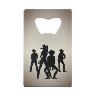 Vroeger was een linedance western creditkaart flessenopener