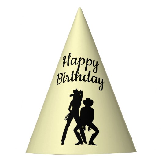 Vroeger was het een 'Line Dance Birthday' Feesthoedjes (Voorkant)