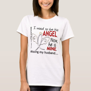 Vroeger was ik z'n engel Lung Cancer Husband. T-shirt