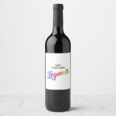 Vroeger werkte ik met Legends Wine Label Wijn Etiket (Voorkant)