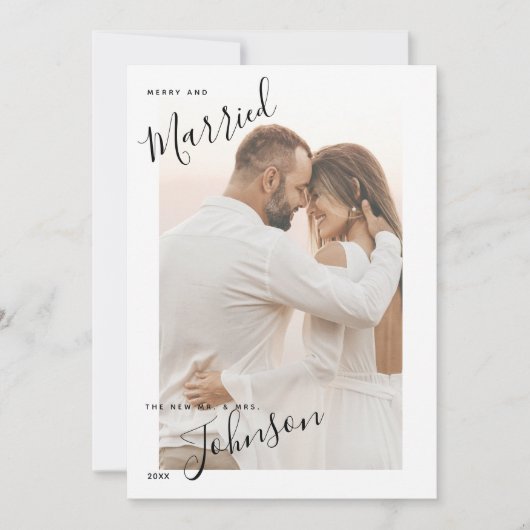 Vroegere en gehuwde scriptnaam Kaart met kerstmis (Voorkant)