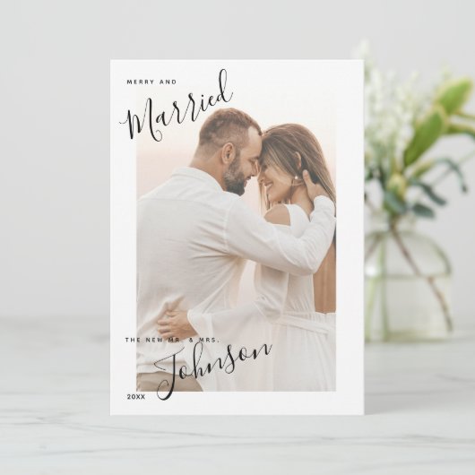 Vroegere en gehuwde scriptnaam Kaart met kerstmis  (Staand voorkant)