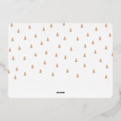 Vroegere en helderdere foto's met kerstgoud folie feestdagenkaart (Achterkant)