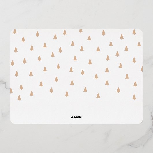 Vroegere en helderdere foto's met kerstgoud folie feestdagenkaart (Achterkant)