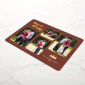 Vroegere en helderdere foto's met kerstgoud folie feestdagenkaart (Gedraaid)