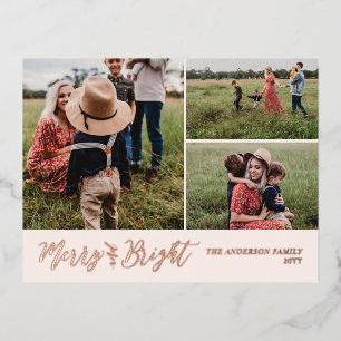 Vroegere en heldere foto-kerstfeestdag Folie Folie Feestdagen Briefkaart