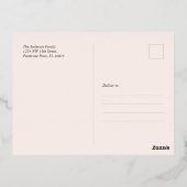 Vroegere en heldere foto-kerstfeestdag Folie Folie Feestdagen Briefkaart (Achterkant)