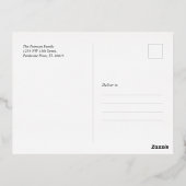 Vroegere en heldere foto-kerstfeestdag Folie Folie Feestdagen Briefkaart (Achterkant)