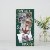 Vroegere en heldere foto-kerstkaart feestdagenkaart (Staand voorkant)