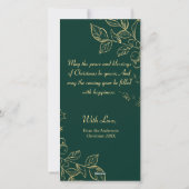 Vroegere en heldere foto-kerstkaart feestdagenkaart (Achterkant)