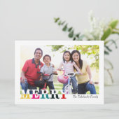 Vroegere en heldere front- en backfeestkaart feestdagenkaart (Staand voorkant)