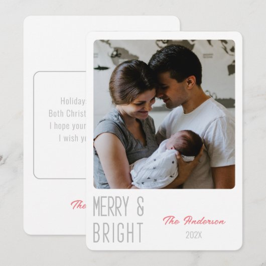 Vroegere en heldere, gepersonaliseerde fotokerstka (Voorkant / Achterkant)