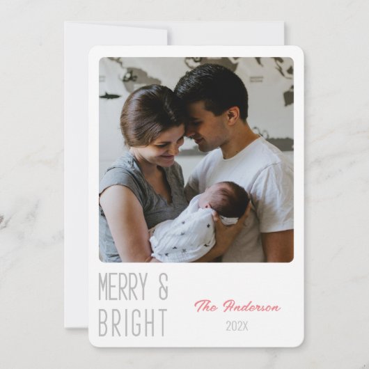 Vroegere en heldere, gepersonaliseerde fotokerstka (Voorkant)