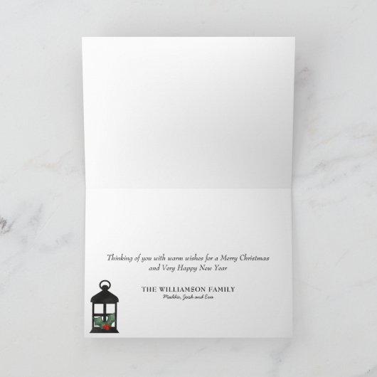 Vroegere en heldere Kaart voor kerst in Rustisch l (Binnen)