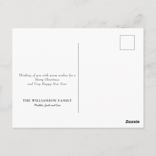 Vroegere en heldere Kaart voor kerst in Rustisch l (Achterkant)