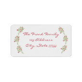 Vroegere en heldere kerstadressen etiket (Voorkant)