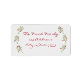 Vroegere en heldere kerstadressen etiket