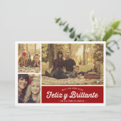 Vroegere en heldere kerstcadeautjes feestdagenkaart (Staand voorkant)