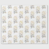 Vroegere en heldere kerstFeestdagen Gold Script Cadeaupapier (Vlak)