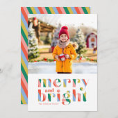 Vroegere en heldere kerstfotokaart aankondiging (Voorkant / Achterkant)