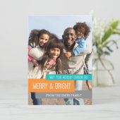 Vroegere en heldere kerstfotokaart feestdagenkaart (Staand voorkant)