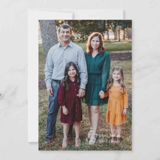 Vroegere en heldere kerstfotokaart kaart (Achterkant)