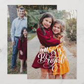 Vroegere en heldere kerstfotokaart kaart (Voorkant / Achterkant)