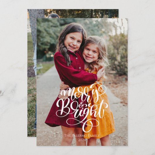 Vroegere en heldere kerstfotokaart kaart (Voorkant / Achterkant)