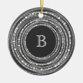 Vroegere en heldere kerstfoto's keramisch ornament (Voorkant)