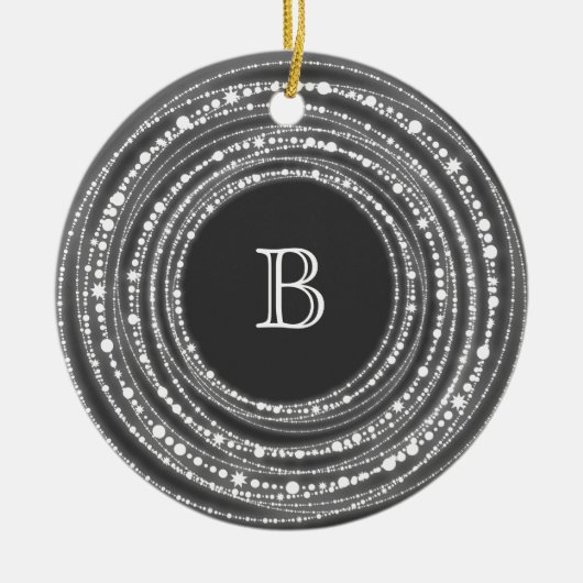 Vroegere en heldere kerstfoto's keramisch ornament (Voorkant)