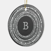 Vroegere en heldere kerstfoto's keramisch ornament (Links)