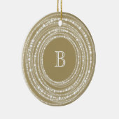 Vroegere en heldere kerstfoto's keramisch ornament (Rechts)