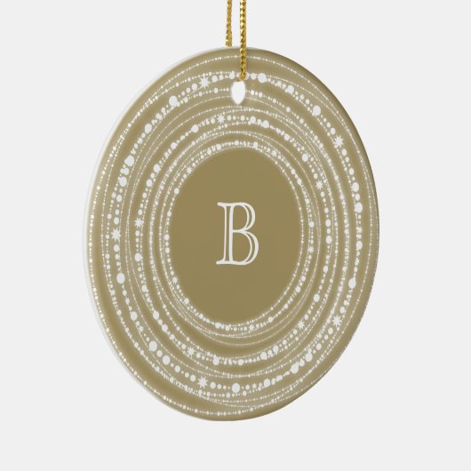 Vroegere en heldere kerstfoto's keramisch ornament (Rechts)