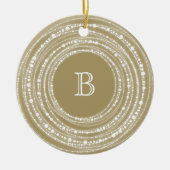 Vroegere en heldere kerstfoto's keramisch ornament (Voorkant)