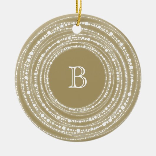 Vroegere en heldere kerstfoto's keramisch ornament (Voorkant)