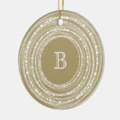 Vroegere en heldere kerstfoto's keramisch ornament (Links)