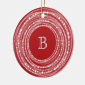 Vroegere en heldere kerstfoto's keramisch ornament (Links)