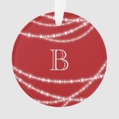 Vroegere en heldere kerstfoto's ornament (voorkant)